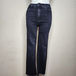 MOTHER Women's Ankle & Cropped Jeans - black